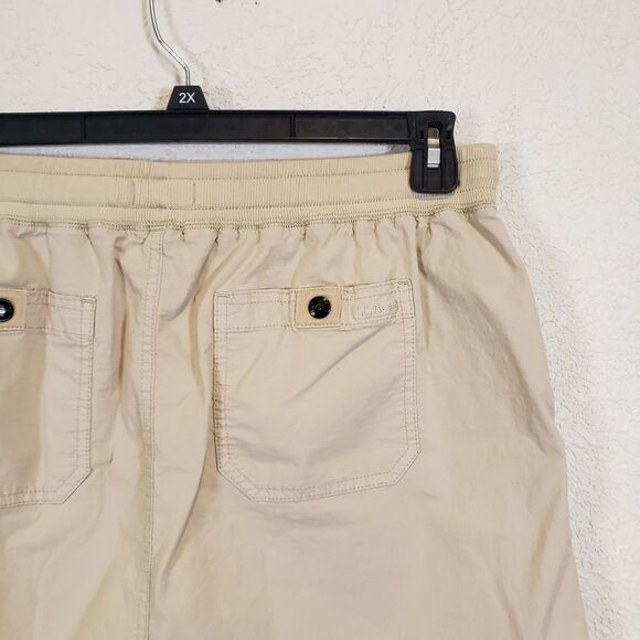 Ll Bean Womens Tan Nylon Ripstop Short Skirt Sz M Beige - Picture 7 of 8